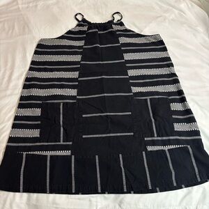 Old Navy Black and White Striped Mini Tunic Dress size XXL Boho A-line
